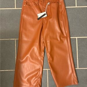 Judy Blue Terracotta Faux Leather Pants size 7/28 NWT